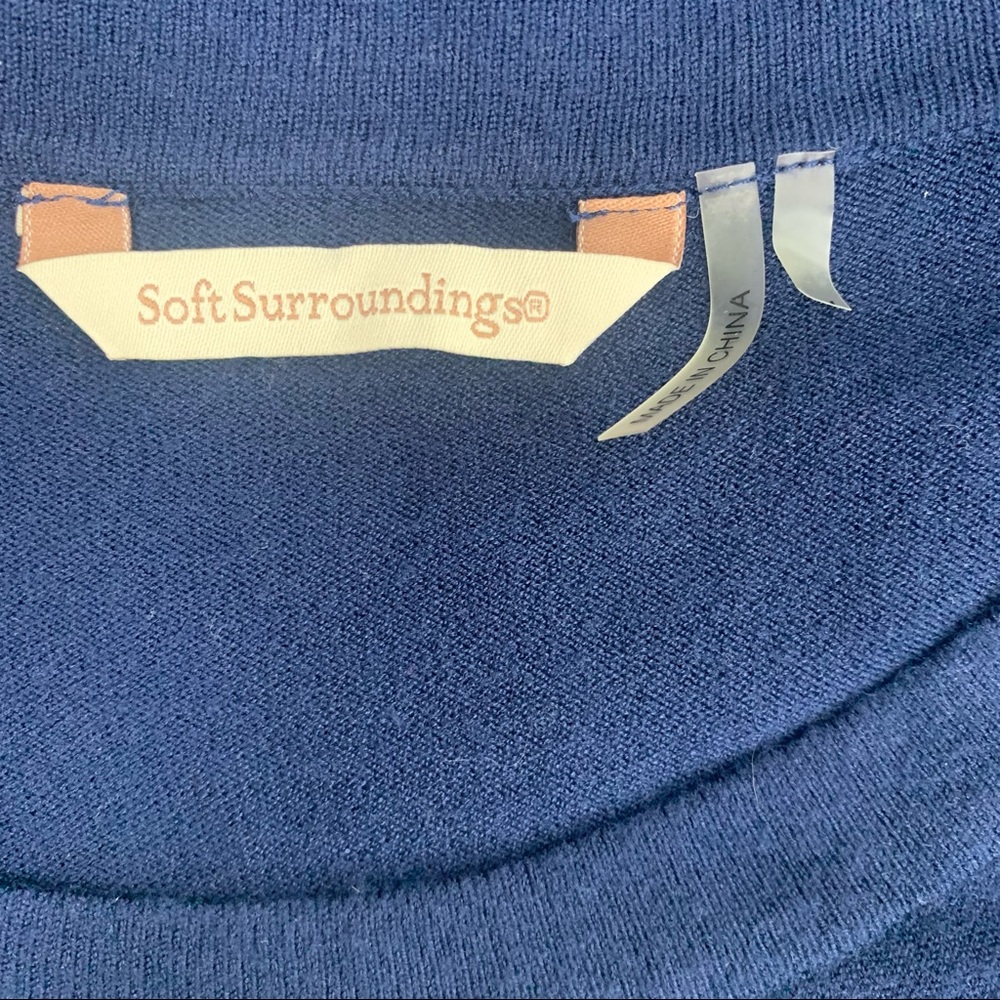 Soft Surroundings Basic Sweater Pullover Blue Med… - image 3